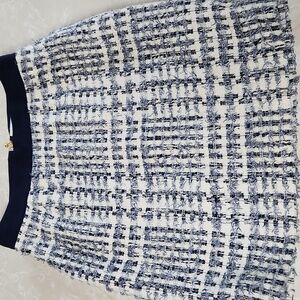 Kate Spade New York Kylie Skirt the Rules plaid tweed straight skirt Sz 2